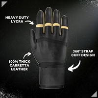 Guantes de Bateo de Béisbol y Sóftbol de Alta Calidad con Logotipo Personalizado, Transpirables, de Cuero, para Diestros, Ligeros, para Receptor