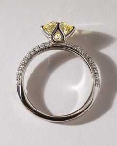 1.00CT Fancy Yellow Round Cut Diamond Popular Ring IGI Certified Lab Grown With 925 Silver <b>Brides</b> <b>Jewelry</b> <b>for</b> Gift - Product Image 6