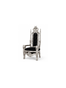 Chaise de salle à manger en métal de style victorien avec revêtement en velours noir, design antique, mobilier d'intérieur pour salle à manger - Product Image 2