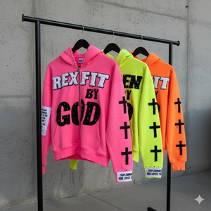 Sweat à capuche zippé personnalisé pour homme en molleton bouclette 400 GSM, coupe ample, broderie vieillie, style streetwear, avec strass - Product Image 5