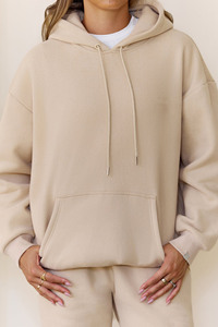 Conjunto de Sudadera con Capucha y Pantalones Deportivos para Mujer con Logotipo Bordado Personalizado, Felpa Gruesa, Ropa Deportiva Urbana, Sudadera con Capucha OEM para Mujer, Proveedor ODM - Product Image 5