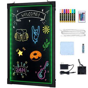 Lavagna Luminosa a LED 16"x12" Effetto Neon Cancellabile - Bacheca Messaggi o Lavagna da Disegno - 8 F - Product Image 1