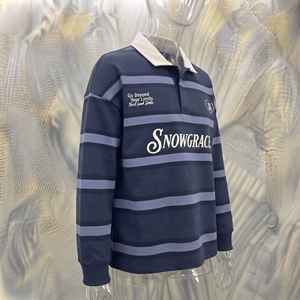 เสื้อเชิ้ตแขนยาวลายทาง Snowgrace คอปกแบบพับได้ ทรงปกติ ระบายอากาศได้ดี เสื้อกีฬาสำหรับผู้ชาย ทุกฤดูกาล - Product Image 2