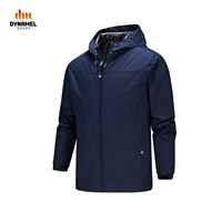Herren Demi-Season Softshell Winterjacke mit Stehkragen, Wasserdichter Kapuze und PU-Reißverschluss, Geeignet für Regentage und Arbeit