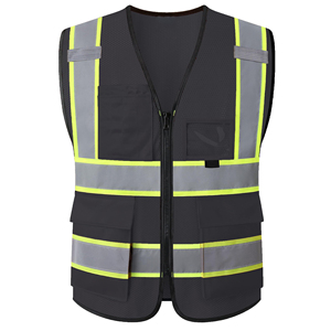 Chaleco de seguridad de grado industrial con tiras reflectantes de alta visibilidad, ropa duradera para obras de construcción, para topógrafos e ingenieros de campo - Product Image 1
