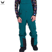 Pantalons de ski imperméables et coupe-vent pour hommes de qualité supérieure, respirants, tendance, avec bretelles réglables, taille élastique, séchage rapide