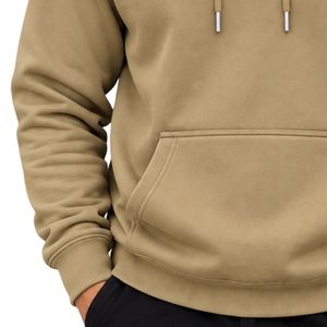 <b>Mens</b> Khaki Pullover Hoodie <b>Long</b> <b>Sleeve</b> Casual Sweatshirt Custom Logo Streetwear Sportswear <b>Top</b> Shoukat Apparel Manufacturer - Product Image 5