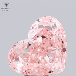Diamant rose intense fantaisie de 5,00 carats, taille cœur, cultivé en laboratoire, couleur rose pâle, diamant non monté pour bague de fiançailles pour femme, certifié IGI - Product Image 2