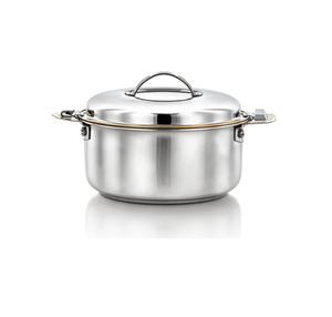 Plat de service rond en acier inoxydable martelé argenté avec couvercle, plat de service décoratif pour buffet, plat de service pour la maison - Product Image 3