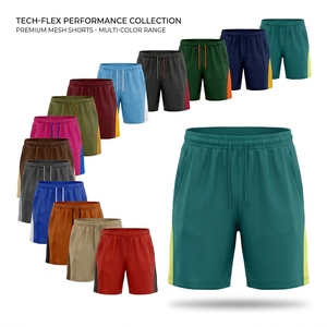 Sportswear Panel Unique Style Gym Shorts Quick Dry Custom Sublimation Design Training <b>Elastic</b> Waist Athletic Workout Shorts - Product Image 1