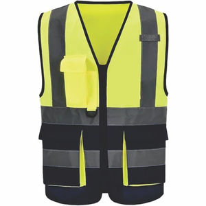 Chaleco de Seguridad Reflectante de Alta Visibilidad con Logotipo Personalizado para Hombre, ANSI Clase 1 EN ISO Clase 2, Impermeable, con Luz LED Intermitente, para Seguridad Vial - Product Image 5