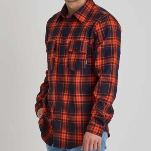 Chemise en flanelle à carreaux respirante à manches longues, tendance et la plus vendue, en coton, idéale pour l'hiver en extérieur, faible MOQ - Product Image 3
