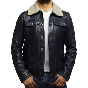 Stylish Coated Cow Skin Leather <b>Jackets</b> <b>Men</b> Women Durable Genuine Classic Stand High Street Style Casual <b>Reversible</b> Waterproof - Product Image 1