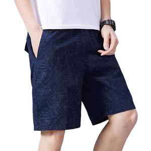Shorts Bermuda Vintage pour Homme en Coton 100% avec Imprimé par Transfert Thermique, Taille Élastique et Cordon de Serrage Droit à Cinq Points - Product Image 5