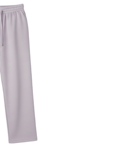 Pantalones de chándal anchos de lavanda para mujer, con cintura elástica y cordón, pantalones de descanso informales de ajuste holgado, fabricante OEM para suministro a granel personalizado - Product Image 3