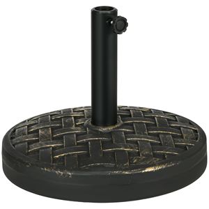 Base de parasol d'extérieur robuste en bronze de 40 lb avec support métallique pour pelouse et terrasse - Product Image 1
