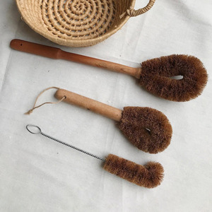 Custom design coconut coir kitchen cleaning <b>brushes</b> hot choice eco friendly coco fiber <b>bottle</b> <b>brush</b> - Product Image 4