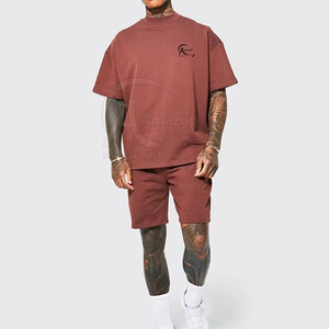 Street Wear Casual Wear Cotton Made Breathable <b>Men</b> T-<b>Shirt</b> & <b>Shorts</b> <b>Set</b> Customized Logo Design T-<b>Shirt</b> & <b>Shorts</b> <b>Set</b> - Product Image 6