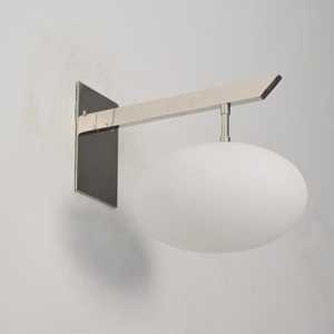 Applique murale moderne avec abat-jour rond en verre, finition chromée, design minimaliste, luminaire d'intérieur pour la décoration du salon - Product Image 3