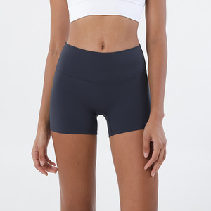 Pantalones Cortos Deportivos Negros de Cintura Alta para Hombre, Cintura Elástica, Secado Rápido, Tejido de Spandex, Color Sólido, Diseño Sin Costuras - Product Image 6
