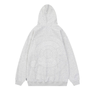 Sweat-shirt à capuche surdimensionné brodé personnalisé OEM en tissu épais, pull-over de qualité supérieure avec broderie en relief, vente en gros - Product Image 4