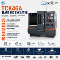 Tour CNC à banc incliné horizontal de haute précision TCK46A avec commande FANUC pour le tournage de bagues d'arbre, de vannes et de pièces automobiles