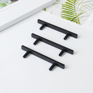 Tirador de Cajón en T de Aleación de Zinc Negro Moderno Multiusos, Ecológico y Duradero para Baño, Cocina, Dormitorio y Sala de Estar - Product Image 1