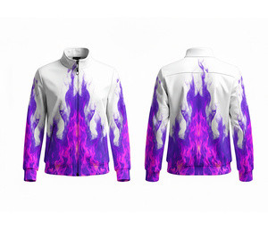 Veste zippée sublimée personnalisée pour équipe, vêtements de course et de fitness, chaude, respirante, séchage rapide |   Tailles Hommes Femmes Jeunes - Product Image 2
