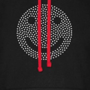 <b>Men</b> <b>Black</b> Red Raglan Hoodie Glitter Dot Logo Print Casual Streetwear Regular Fit Autumn Knitted Fleece <b>Sweatshirt</b> - Product Image 6