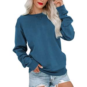 เสื้อสเวตเตอร์คอถัก สีพื้น ทรงโอเวอร์ไซส์ ใส่สบาย สไตล์ลำลอง เหมาะสำหรับฤดูใบไม้ร่วง ผลิตจากผ้าฝ้าย 100% สำหรับทั้งชายและหญิง - Product Image 2