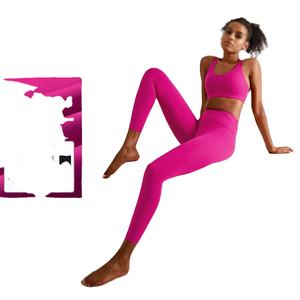 Conjunto de Yoga Fitness de dos piezas de alto soporte impermeable de talla grande al por mayor para mujeres-Ropa deportiva de tejido inteligente de secado rápido - Product Image 2