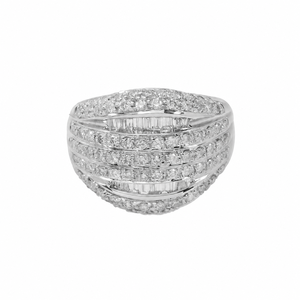 Anillo de Hip Hop con 5 filas de moissanita certificado por GRA, banda de eternidad brillante de plata de ley 925, joyería unisex - Product Image 1