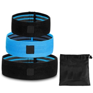 2022 nuevos colores Set 3 bandas de resistencia de tela 3 niveles elásticos entrenamiento en casa bucle gimnasio Fitness Yoga ejercicio botín bandas - Product Image 1