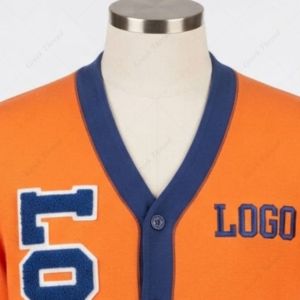 Customized Virginia State University <b>Cardigan</b> Cotton Fleece With Embroidery chenille Logos <b>Long</b> Sleeve Regular Fit Winter - Product Image 5