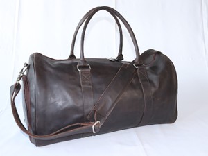 Wholesale Black Colored 100% Genuine <b>Leather</b> Waterproof Zip Closure Durable Portable Luxury Casual Sport <b>Duffle</b> <b>Bag</b> Eco-Friendly - Product Image 2