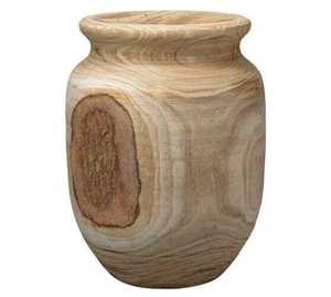 Ensemble de 3 petits vases à fleurs en bois, faits à la main, cylindriques, en bois massif, pots à fleurs minimalistes, décorations esthétiques pour bureau et table - Product Image 5