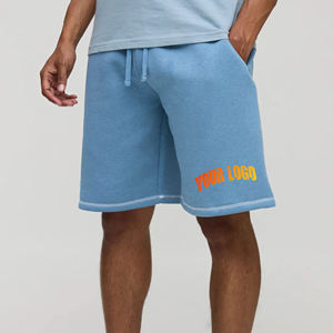 Shorts de jogging pour hommes en molleton bouclette de coton et polyester, taille élastique, avec logo brodé personnalisé, style urbain, prix abordable - Product Image 4
