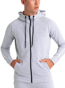 Vêtements de sport personnalisés OEM pour hommes Survêtement en molleton de coton épais Survêtement écologique et respirant à fermeture éclair Ensembles de jogging d'hiver - Product Image 6