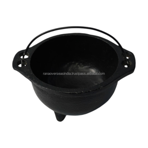 Caldero de Hierro Fundido Tradicional Hecho a Mano con Asa para Rituales, Decoración, Quemar Incienso, Meditación y Exhibición Decorativa de Mesa - Product Image 3