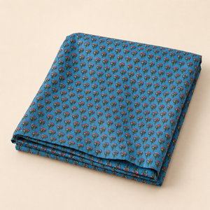 Teal Blue Red Floral Stripe Hand Block Printed Cotton Fabric <b>Set</b> For Dress Kurta <b>Sewing</b> Home Textile Craft Apparel Material - Product Image 2