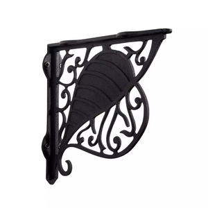 Vintage Black Iron <b>Shelf</b> Bracket Elegant Scrollwork Design Sturdy Support Stylish and Decorative for Home Decor - Product Image 1