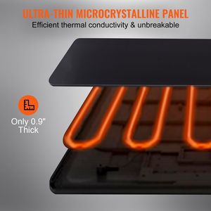 16.5 elettrico portatile \ "X 11 \" impianto di riscaldamento in vetro temperato per riscaldamento in vetro per eventi di cene - Product Image 5