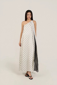 Nouvelle Robe Longue Décontractée en Coton et Polyester, Tissée, à Rayures Droites Teintes, Boutonnée sur le Devant, pour l'Été - Product Image 2