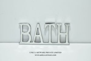 Top Quality Bath Word <b>Wall</b> <b>Hook</b> Rack Decorative Aluminium BATH <b>Key</b> & Towel Holder Modern <b>Wall</b> Mounted <b>Hook</b> Rack for Bathroom - Product Image 4