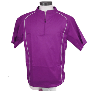 เสื้อแจ็คเก็ตสำหรับฝึกซ้อมเบสบอลแบบขายส่ง ปรับแต่งได้สำหรับผู้ชาย แขนสั้น โพลีเอสเตอร์ 100% ออกแบบและขนาดตามสั่ง พร้อมบริการ OEM ODM - Product Image 1