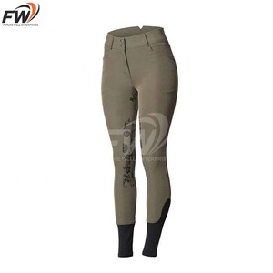 Leggings d'équitation pour femmes à séchage rapide avec passants de ceinture, assise intégrale en silicone, imprimé et bande réfléchissante - Product Image 3