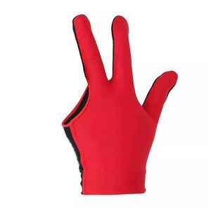 Guante de billar de 3 dedos para mano izquierda, para snooker, duradero, de neopreno y poliéster con doble costura, negro, tallas para hombre/mujer - Product Image 4
