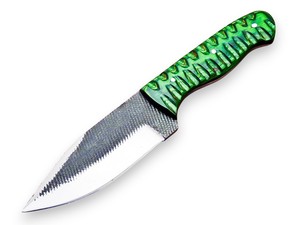 Couteau EDC à lame fixe personnalisé Nordic Forge, manche en bois Pakka, étui en cuir, OEM personnalisable, acier 12c27, fabrication industrielle - Product Image 3