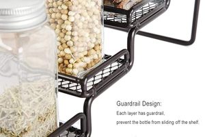 4-Tier Metal Spice <b>Rack</b> <b>Storage</b> Holder – Space-Saving Kitchen Organizer - Product Image 5