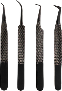 Pince à épiler métallique personnalisable de haute qualité pour extensions de cils, pointue, pour matériaux de fibres de cils complets, marque privée, vente en gros - Product Image 5